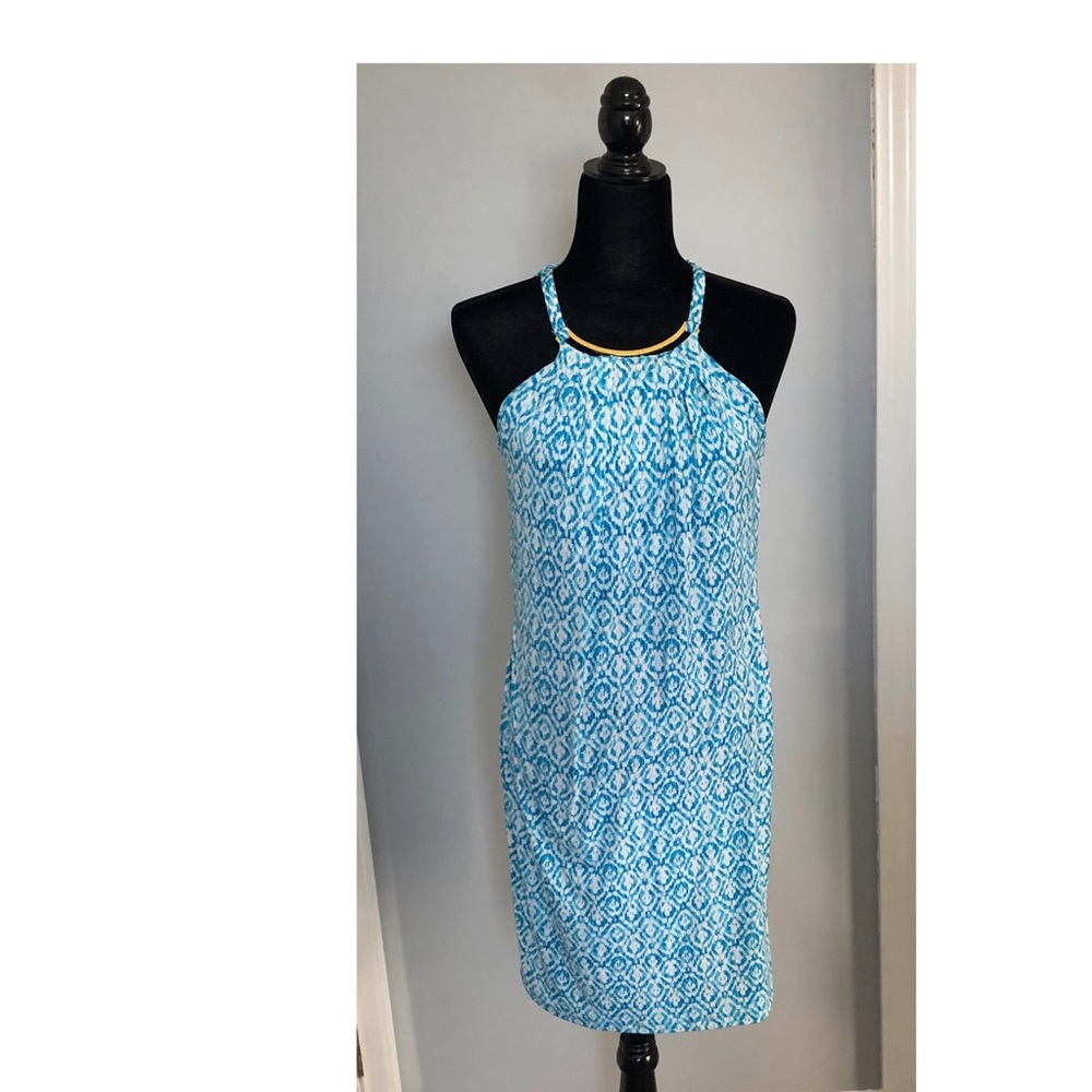 Michael Kors Dress Blue and White, Size Small